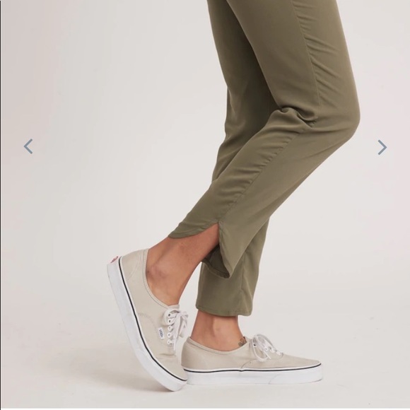 Marine Layer Allison Pant Dolphin Hem Dusty Olive Color Elastic Waist Size Small - Picture 2 of 13